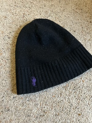 Polo RALPH LAUREN Baby Boy Black BEANIE HAT - Main Image