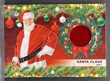 Santa Claus 2023 Topps Holiday Faux Relic Card Velvet Santa Suit HAT Relic /25