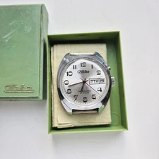 NOS Vintage Soviet USSR Watch Slava 27 jewels 2427 AUTOMATIC SILVER
