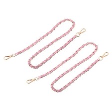 Purse Chain Strap, 24" Purse Strap Shoulder Replacement Strap, 2Pcs Pink Gold