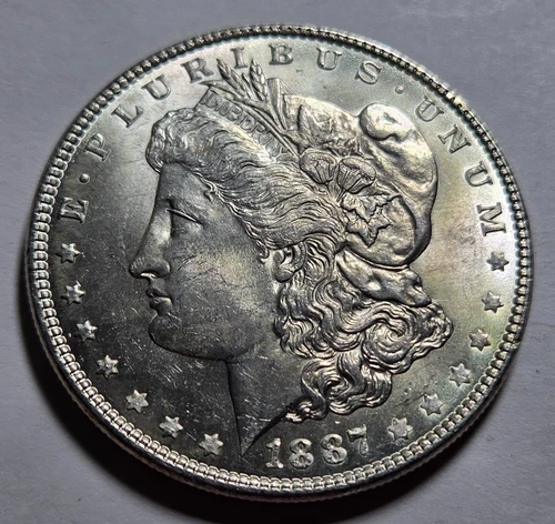 1887-P MORGAN $1 Dollar 90% Silver Coin ~ Original Brilliant Uncirculated BUnc ~