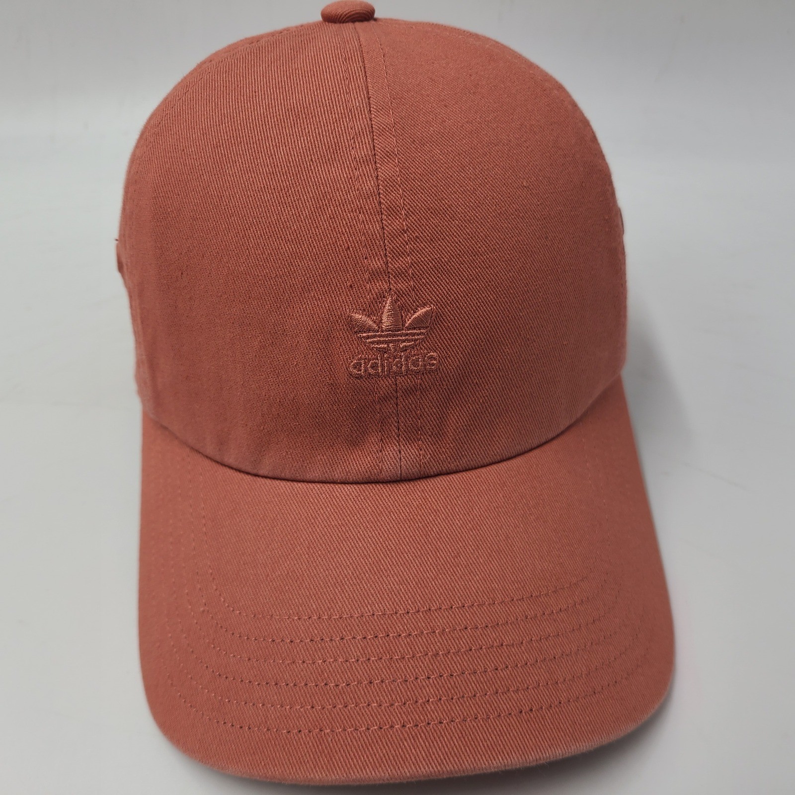 Women Adidas Hat Strapback (Fits Small) Coral Pink Trefoil L