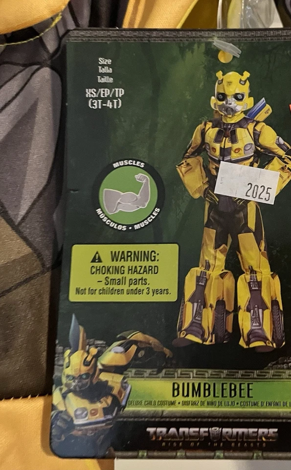 TRANSFORMERS Bumblebee Costume 3T 4T Child Deluxe Licensed Kids Disguise NEW - Image 4 of 4