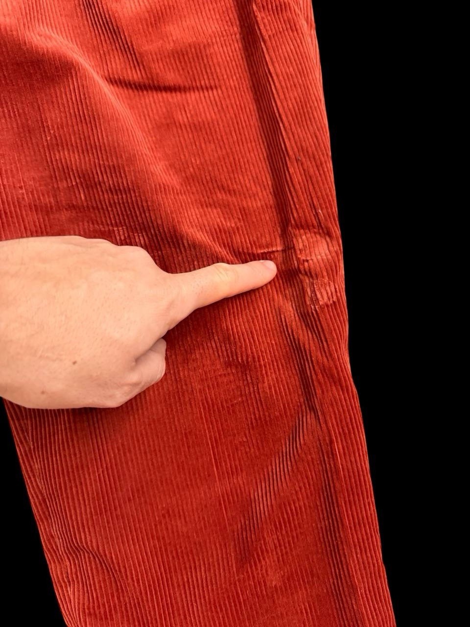 Hugo Boss Corduroy Pants Red Rust Slim Fit Cotton Size 32R EU 48 thumbnail 8