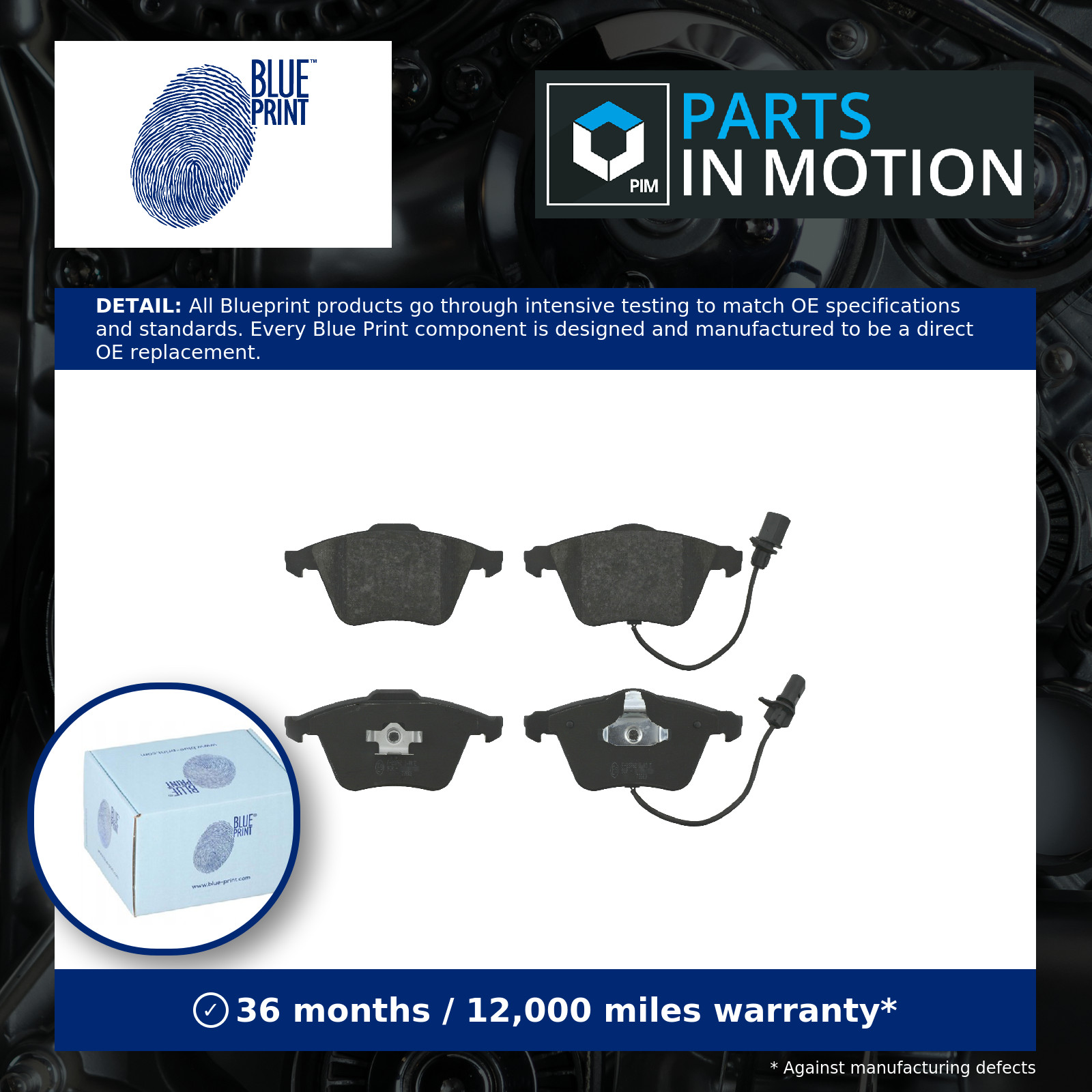 Brake Pads Set fits SEAT EXEO 3R 2.0 Front 09 to 13 Blue Print 4E0698151F New