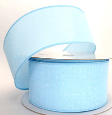 Christmas Light Blue 2.5" by 2 yards Solid Wired Ribbon Pastel Spring Crafts