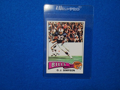 #ad 1975 Topps O.J. Simpson #300 Buffalo Bills Running Back The Juice $175.00