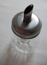 Zuckerstreuer - Glas und Metall - Vintage - ca. 14,5 cm Gesamthöhe -siehe Bilder