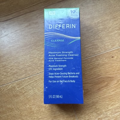 DIFFERIN CLEANSE Maximum Strength Acne Foaming Cleanser 5 Fl Oz EXP 03/25 Sealed