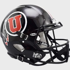 Utah Utes Full Size Authentic Speed Football Helmet Black NCAA.