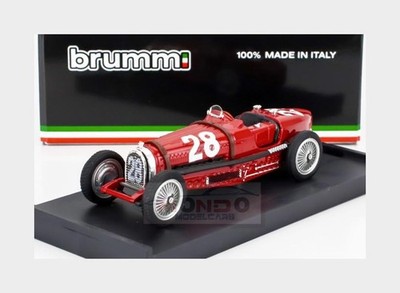1:43 BRUMM Bugatti F1 Tipo 59 #28 Monaco Gp 1934 Tazio Nuvolari red R174 Modell