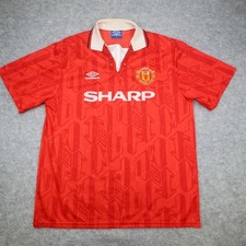 Vintage Manchester United Shirt Extra Large Red Home Shirt 1992 1994 Umbro