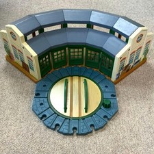 Mattel Thomas Tidmouth Engine Shed Wooden Rail Toy Model Authentic Vintage