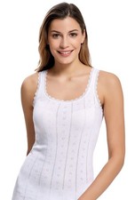 Damen Tank Top 2er Pack Baumwolle Unterhemd S...