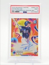 HYESEONG KIM 2025 BOWMAN CHROME MELT MASHERS ORANGE RC AUTO /25 PSA 9 Q0925