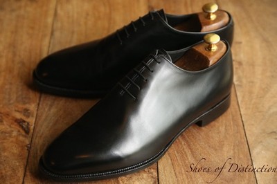 Alfred Sargent Schwarz Leder Oxford Brogue Schuhe Herren UK 9,5 F US 10,5 EU 43,5