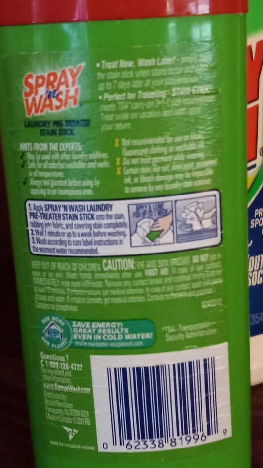 Lote De Colección De Spray Y Lavado Quitamanchas Barra Spray Blanqueador Gel Completo Foto 3 de 4