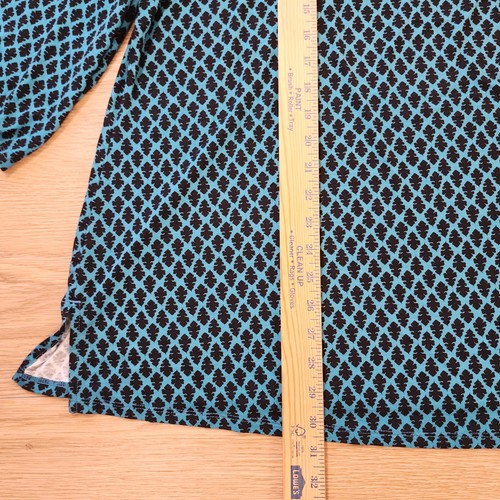 Croft & Barrow Womens Teal Geometric Blouse 3/4 Sleeve Boat Neck 3X NWT NEW - Picture 6 of 13