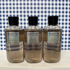 3X  Bath  Body Works  MEN'S  BLACK TIE  3-in-1 HAIR,FACE  BODY WASH