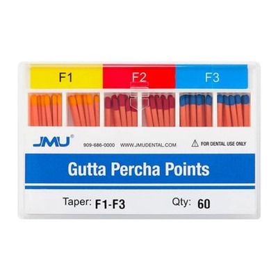 Gutta Percha Points F1-F3 60/Pk Color Coded Pro Dental Supplies