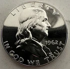 1962 Proof Franklin Half Dollar 90% Silver-INV#8656