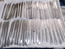Vintage Lot of 50 Stainless Steel Butter Knives Assorted Styles