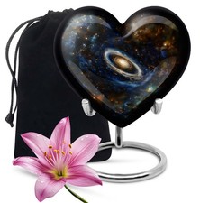 Cosmic Galaxy Decorative Heart Urns For Human Ashes Adult Female  Male