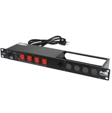 4 Channel 15 Amp Rack Mount Power Distributor USB port & 5 Punched XLR D Hole