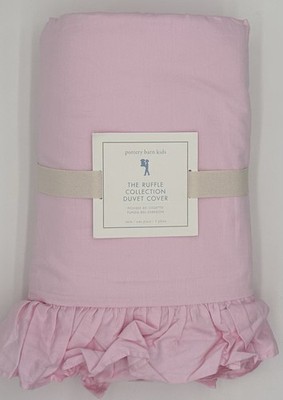 Pottery Barn Kids The Ruffle Collection  TWIN Duvet Cover ~ Pink