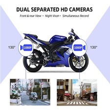 Dash Cam Moto Grandangolare 130° Doppia Fotocamera Anteriore e Posteriore Full H - Miniatura 3