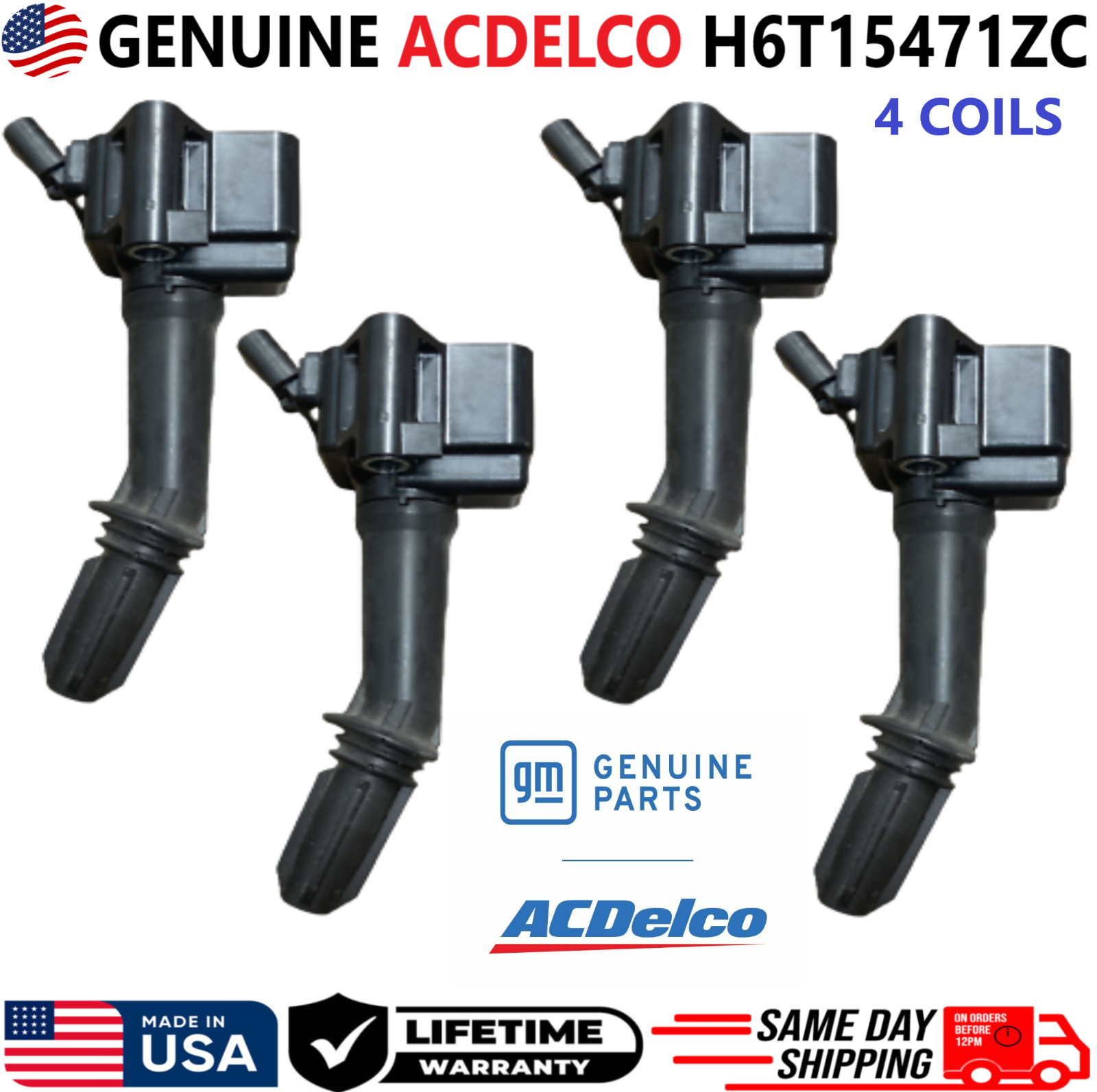 GENUINE GM ACDelco Ignition Coils For 2016-2018 Chevrolet Buick GMC, H6T15471ZC