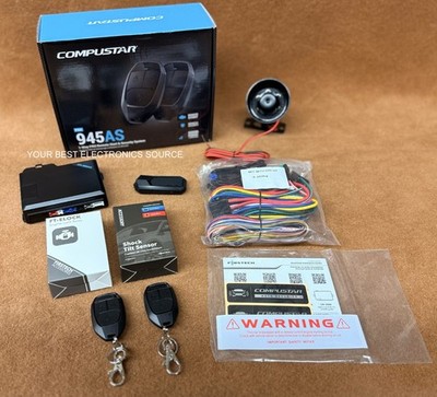 NEW Compustar CSP945-AS 1-Way Remote Start & Alarm w/ Two 3-Button Remotes
