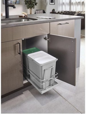 Rev-A-Shelf 5SBWC-815S-1 Sink Base Double Pull Out Trash Can