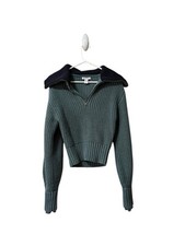 Athleta Alder Sweater Sz XS Cotton Polyester Blend Chunky Knit Preppy Athleisure