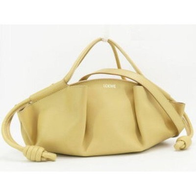 Loewe Paseo Small Bag Dark Butter Leather Knot Shoulder Handbag Luxury Purse 99