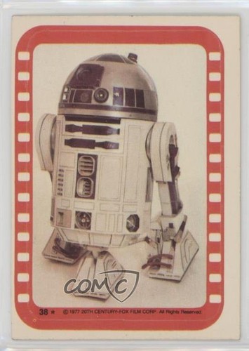 1977 Topps Star Wars Stickers #38 R2-D2 (Kenny Baker) — Raw