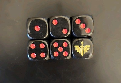 Warhammer 40k Dark Angel Space Marines Dice x12 Pieces 16mm cube