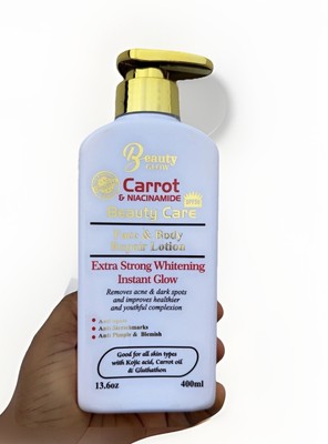Beauty Glow Carrot & Niacinamide Extra Strong Whitening Lotion 400ml mit LSF 50