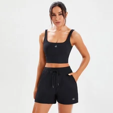 AIo Yoga Set Sports Yoga Vest+Short Suit Quick Drying Women Training Clothes