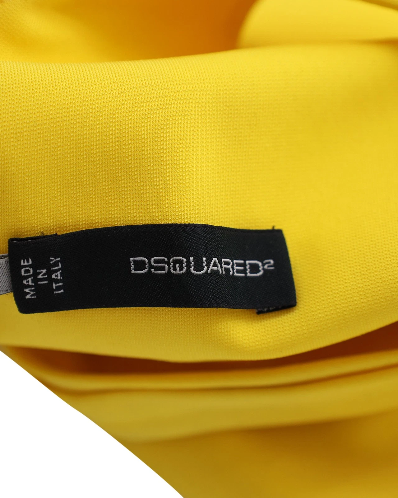 Dsquared2 Tank Bodycon Vestito In Viscosa Donna Giallo S