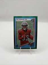 2025 Panini Donruss Optic - Rated Rookie Tez Johnson #231 Green Hyper Prizm (RC)