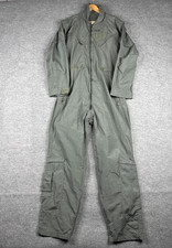 Vintage Flyers Coveralls Mens 42L Green Summer Fire Resistant CWU-27P