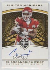 2016 Panini Limited Limited Monikers 38/49 Charcandrick West #LM-CCW Auto 1k5
