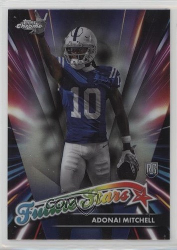 2024 Topps Chrome Future Stars Refractor Adonai Mitchell #FS-25 Rookie RC - Zdjęcie 1 z 4