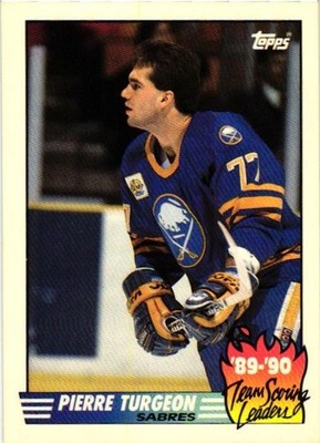1990-91 Topps - Team Scoring Leaders Pierre Turgeon #20