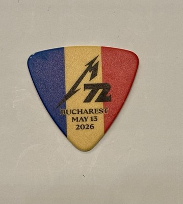 2026 METALLICA Guitar Pick Bucharest Romania M72 World Tour Picks