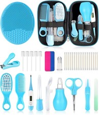 Baby Grooming and Healthcare Kit, Portable Baby Safety Care Set 25 in 1 Blue 