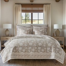 Adare Taupe King/Cal King Quilt Set - Levtex Home