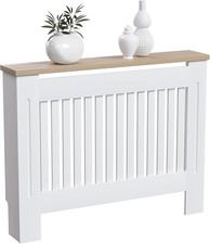 Vida Designs Arlington Radiator Cover White - Medium - Modern Shaker Style Verti
