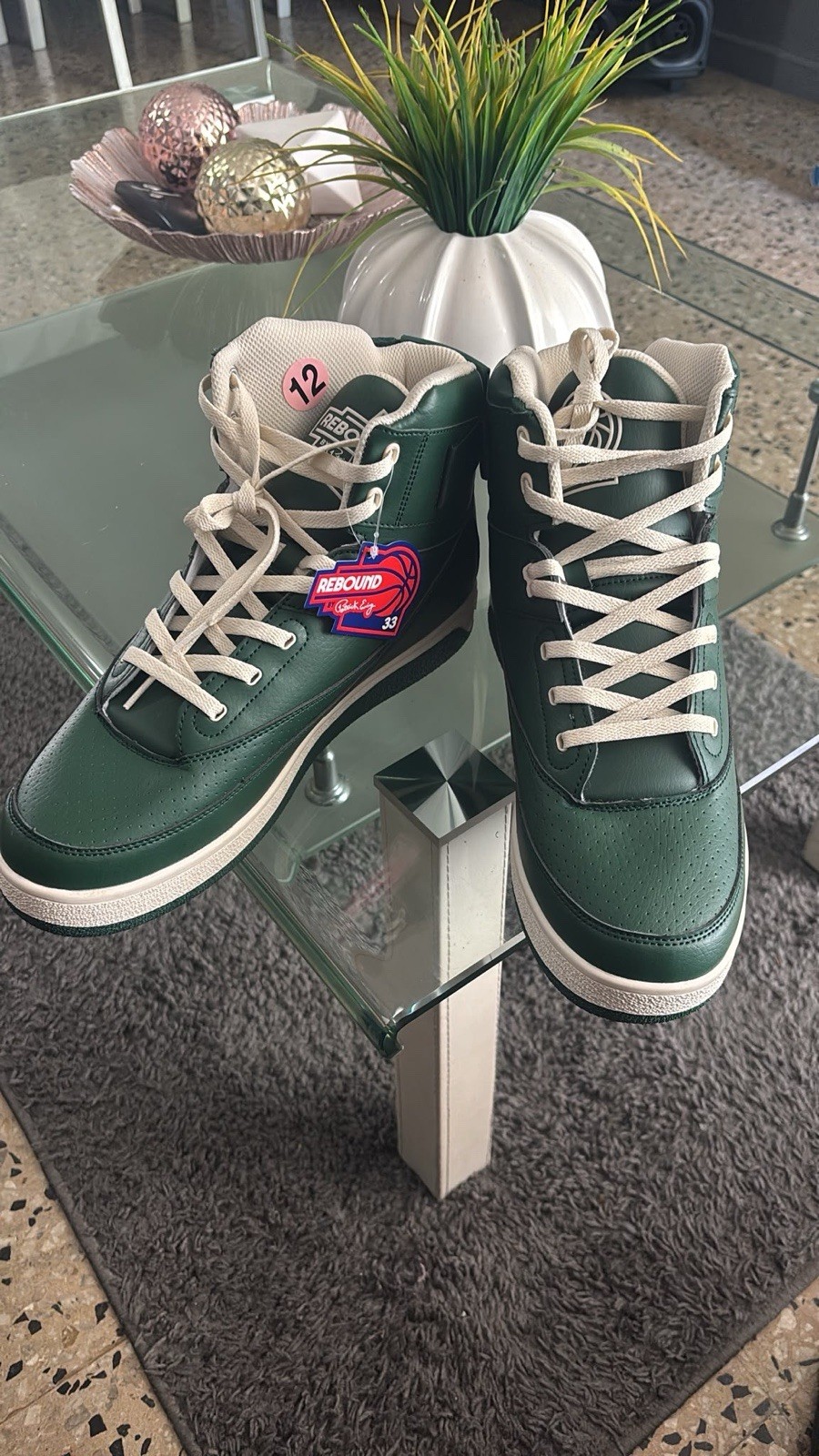 Patrick Ewing 33 Orion Strap Green Cream Men's Basketball Sneakers Size 12
